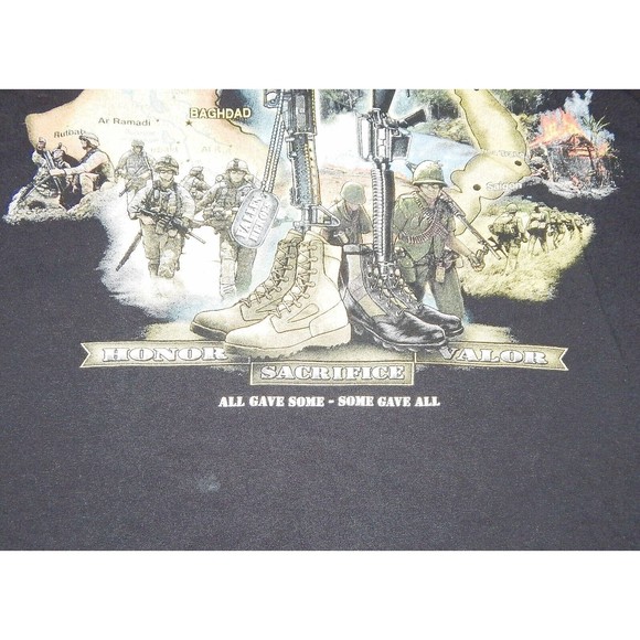 Easy Riders Honor Sacrifice Valor Desert Storm Vietnam Tribute Shirt Gildan 2XL - Picture 5 of 9
